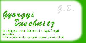 gyorgyi duschnitz business card